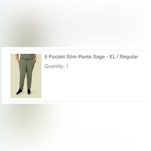 Mandala 6 Pocket Slim Pants Sage - XL & One pocket scrub top Sage Green- XL